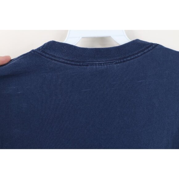 Vtg Nike Mens S Travis Scott Center Swoosh University of Michigan T-Shirt Blue - Picture 13 of 16